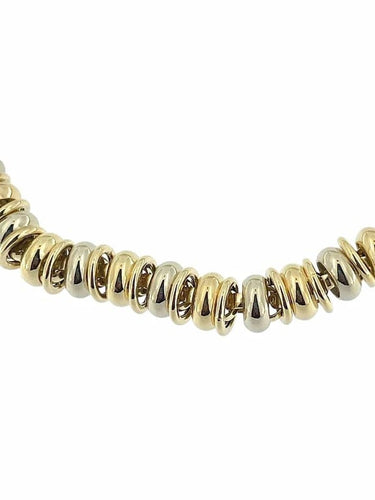 Collier Urbino - Collier tubulaire en or jaune 18 carats et or blanc 58 Facettes