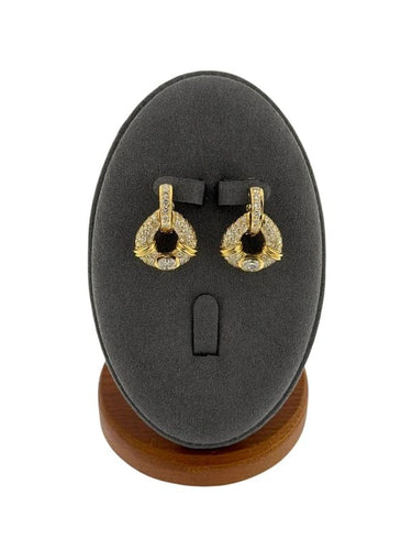 Boucles d'oreilles Boucles d'oreilles en or jaune 18 carats avec diamants 2,50 ct 58 Facettes