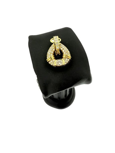Boucles d'oreilles Boucles d'oreilles en or jaune 18 carats avec diamants 2,50 ct 58 Facettes