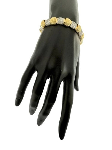 Parure vintage française - Lot en or jaune et or blanc 18 carats, diamants 58 Facettes