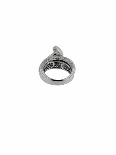 Bague 55 Vendome Ligne Vendôme - Bague en or blanc 18 carats et diamants 58 Facettes