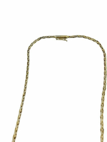 Collier Collier vintage italien en or jaune et blanc 18 carats avec diamants 58 Facettes