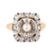 Bague 54 Bague rétro en or jaune 18 ct, perle et diamants 58 Facettes 1