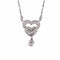 Collier Collier pendentif cœurs entrelacés en or blanc 18 ct et diamants 58 Facettes 1