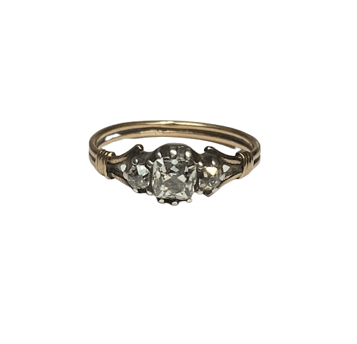Bague 53 Bague trilogie en or rose et diamants 58 Facettes
