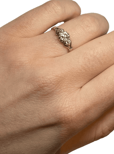 Bague 53 Bague trilogie en or rose et diamants 58 Facettes