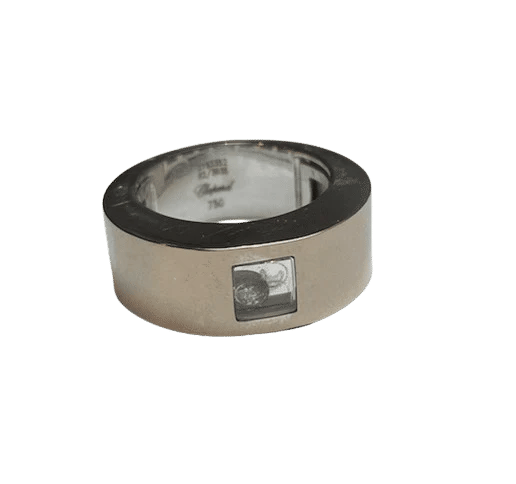 Bague 52 Chopard Happy Diamond - Bague en or blanc 18k et diamant 58 Facettes