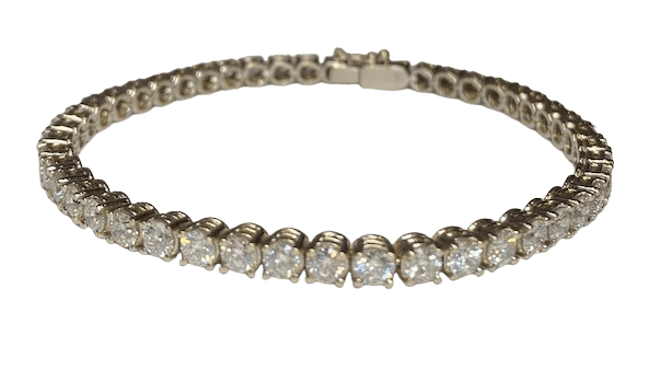 Bracelet Bracelet tennis rivière de diamants NED en or blanc 18K 58 Facettes