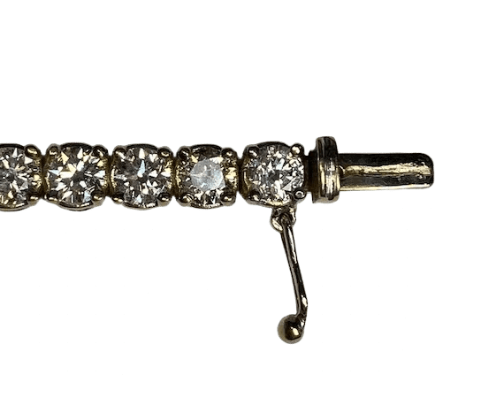 Bracelet Bracelet tennis rivière de diamants NED en or blanc 18K 58 Facettes
