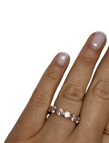 Bague 52 Alliance tour complet 15 diamants 3,75 ct en or jaune 18K 58 Facettes 250147