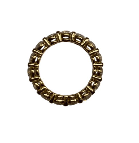 Bague 52 Alliance tour complet 15 diamants 3,75 ct en or jaune 18K 58 Facettes 250147