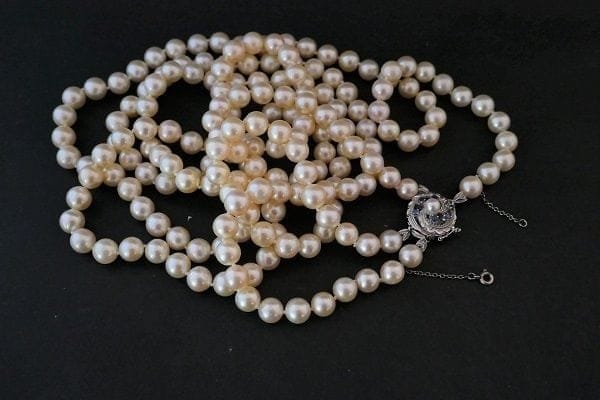 Collier Sautoir - Collier 2 rangs de perles de culture en or blanc 18 ct 58 Facettes 788239