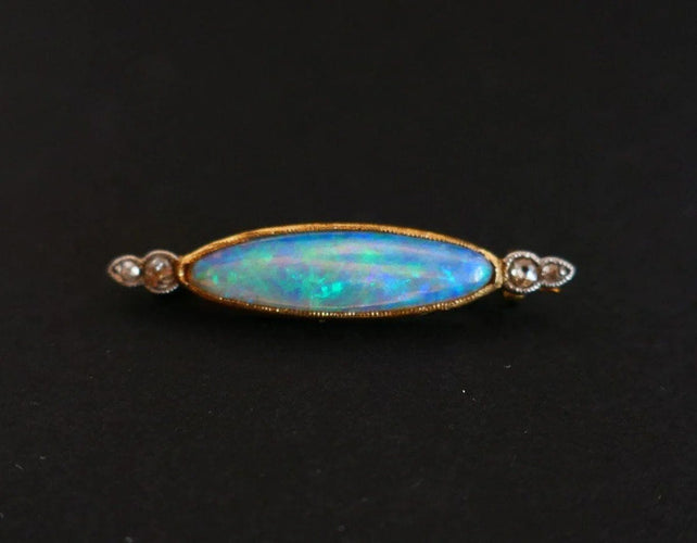Broche Broche opale et diamants en or 58 Facettes