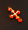Pendentif Pendentif croix en corail ancien en or 18 carats 58 Facettes