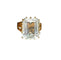 Bague 54 Bague sertie d’une aigue-marine rectangulaire en or jaune 18 carats 58 Facettes C62-04