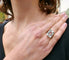 Bague 54 Bague sertie d’une aigue-marine rectangulaire en or jaune 18 carats 58 Facettes C62-04