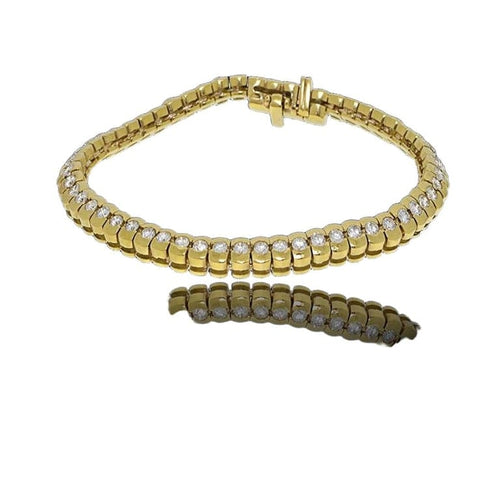 Bracelet Bracelet tennis en or jaune 18 carats et diamants naturels 58 Facettes XG-900098
