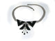 Collier Collier en or blanc 18 carats avec onyx et diamants naturels 58 Facettes IG-200063