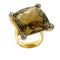 Bague 53.5 Bague en or jaune 18 carats avec topaze citron et diamants naturels 58 Facettes AG-20X1627