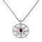 Pendentif Pendentif en or blanc 18 carats avec rubis ovale et diamants 58 Facettes PG-201047