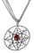 Pendentif Pendentif en or blanc 18 carats avec rubis ovale et diamants 58 Facettes PG-201047