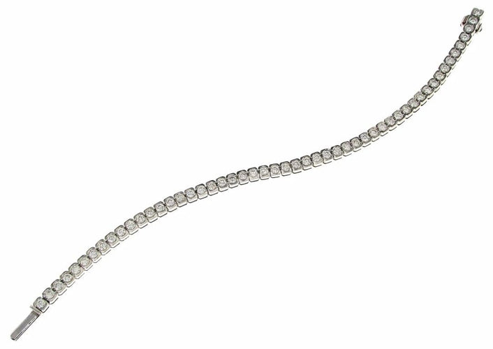 Bracelet Bracelet tennis en or blanc 18 carats et diamants naturels 4,29 ct 58 Facettes XG-900088