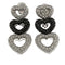 Boucles d'oreilles Boucles d'oreilles cœur en or blanc 18 carats et diamants 58 Facettes MG-200701