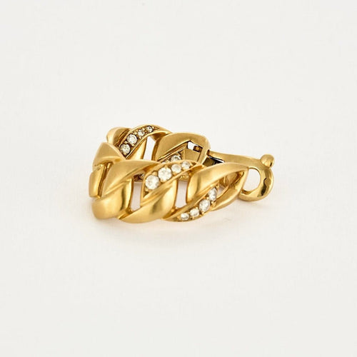 Boucles d'oreilles Cartier Bergame - Parure en or jaune et diamants 58 Facettes 58FC14
