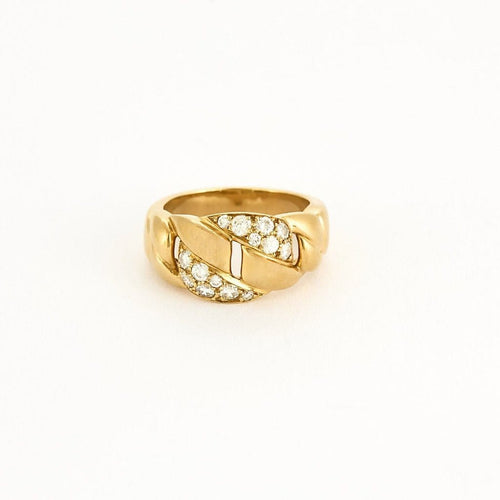 Boucles d'oreilles Cartier Bergame - Parure en or jaune et diamants 58 Facettes 58FC14