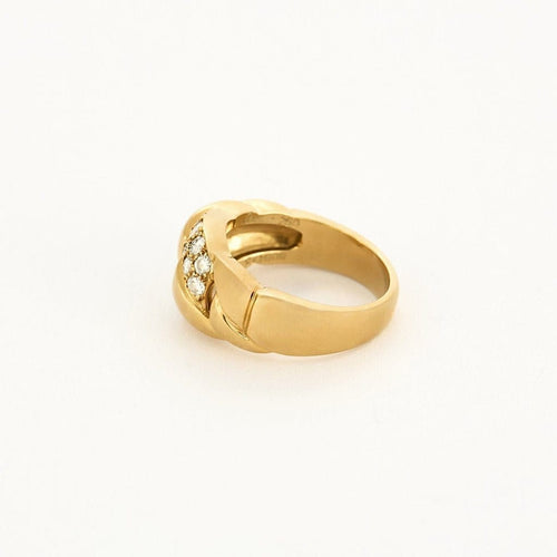 Boucles d'oreilles Cartier Bergame - Parure en or jaune et diamants 58 Facettes 58FC14