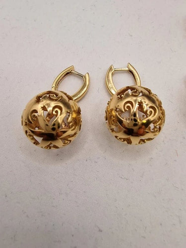 Boucles d'oreilles Chantecler Boule - Parure bracelet et boucles d’oreilles en or rose 18 carats 58 Facettes