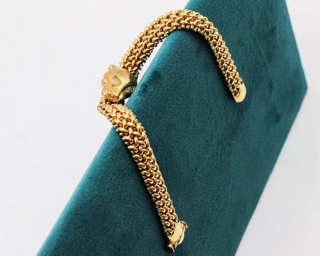 Bracelet Bracelet panthère en or jaune 18K et diamants 58 Facettes 250123
