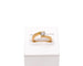 Bague 51 Alliance demi-lune croisée en or jaune 18 carats avec diamant 58 Facettes 240019
