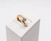 Bague 51 Alliance demi-lune croisée en or jaune 18 carats avec diamant 58 Facettes 240019