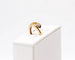 Bague 51 Alliance demi-lune croisée en or jaune 18 carats avec diamant 58 Facettes 240019