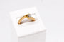 Bague 51 Alliance demi-lune croisée en or jaune 18 carats avec diamant 58 Facettes 240019