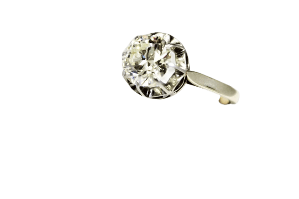 Bague 58 Bague en or blanc 750 avec diamant 3 ct 58 Facettes 250299