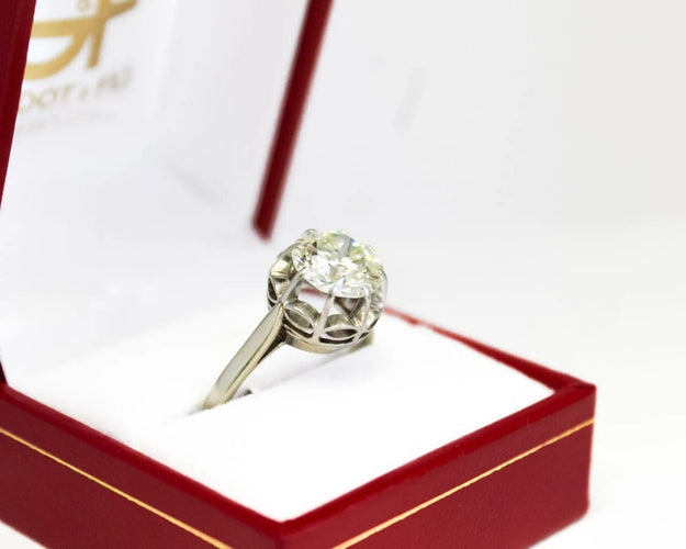 Bague 58 Bague en or blanc 750 avec diamant 3 ct 58 Facettes 250299