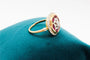 Bague 53 Bague ronde en or bicolore avec diamants et rubis 58 Facettes 250048