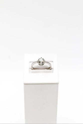 Bague 56 Solitaire - Bague en or blanc avec diamant 1,15 ct 58 Facettes 240214