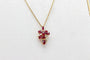 Pendentif Pendentif en or jaune 750 avec rubis et diamants 58 Facettes 250293