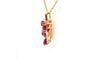 Pendentif Pendentif en or jaune 750 avec rubis et diamants 58 Facettes 250293