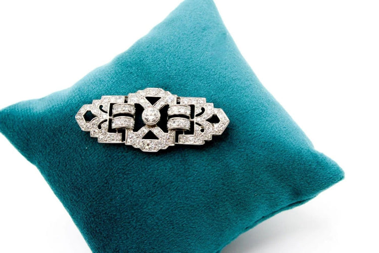Broche Art déco - Broche en platine, or 750 et diamants 58 Facettes 240221