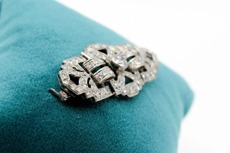 Broche Art déco - Broche en platine, or 750 et diamants 58 Facettes 240221