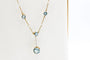 Collier Collier ancien en or jaune et platine, aigues-marines et perles 58 Facettes 240670