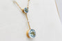 Collier Collier ancien en or jaune et platine, aigues-marines et perles 58 Facettes 240670