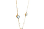 Collier Collier ancien en or jaune et platine, aigues-marines et perles 58 Facettes 240670