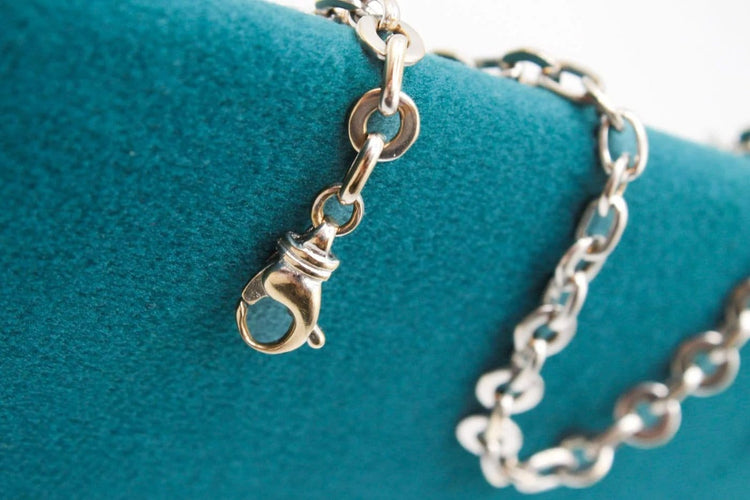 Bracelet Bracelet maille jaseron or blanc 58 Facettes 240279