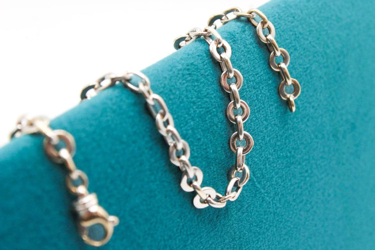 Bracelet Bracelet maille jaseron or blanc 58 Facettes 240279