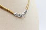 Collier Collier maille anglaise en or jaune 750 avec diamants 58 Facettes 250197